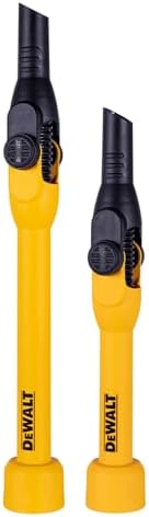 DEWALT Shop Vac Pivoting Extension Wand Kit, Flexible & Durable Wet Dry Vacuum Accessory Attachments for Hard to Reach Areas, 180° Pivoting Joint, 5 Detent Position, 19.7" & 15.7", DXVA00-1200