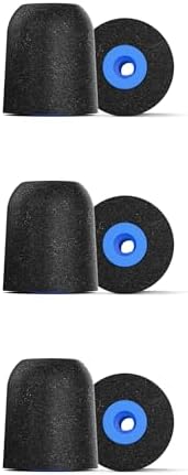 Comply P-Series | Memory Foam Replacement Ear Tips Designed for Etymotic, NuForce, ISOtunes PRO, Q-Jays, & More | Superior Noise Isolation, Ultimate Comfort, Secure Fit | Black, Large (3 Pairs)
