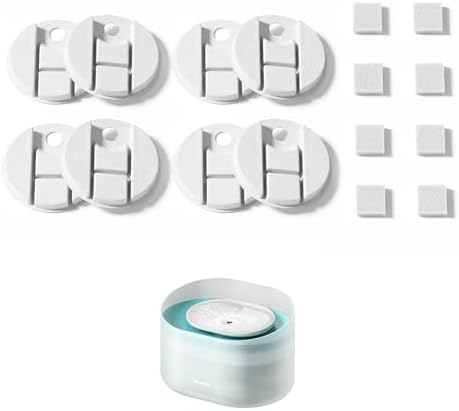 PETLIBRO Replacement Filters for Capsule Dog Fountain PLWF008, 4 Month Set of Filters for Dog Water Dispensers, 8 Count Pack, White