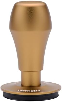 Normcore 53.3mm Coffee Tamper V4, Spring Loaded Tamper With Stainless Steel Flat Base, Bronze Handle with Titanium PVD Flat Base, Compatible with 54mm Breville Espresso Portafilter