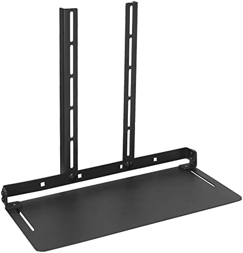 VIVO 13 inch Over Under VESA Monitor Shelf Mount, Holds Media Devices, Speakers, Routers, and More, Fits VESA 75mm, 100mm, 200mm, Black, MOUNT-SF01M
