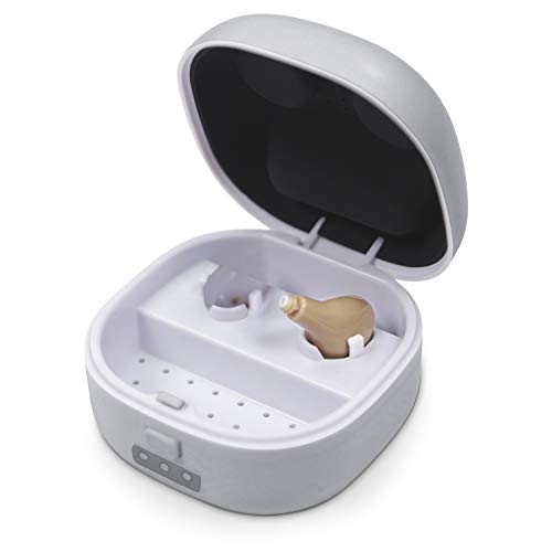 Vive Hearing Amplifier - Inner Ear Assist for Hearing Loss - ITE Aid Helps Adults and Elderly Seniors with Conductive Tympanic Issues - Noise and Sound Reduction USB Rechargeable Battery (Single)