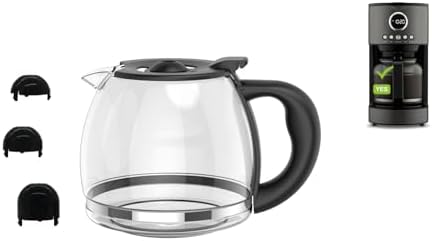 Replacement Coffee Pot, Only Compatible for Cuisinart Coffee Maker DCC1220BKS， NOT for Other brand or other models.