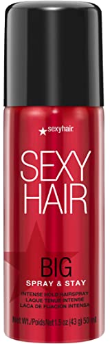 SexyHair Big Spray & Stay Intense Hold Hairspray | Extreme Hold and Shine | Up to 72 Hour Humidity Resistance | All Hair Types