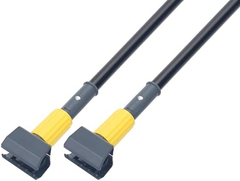 KeFanta Metal Mop Handle Commercial Heavy Duty,58" Industrial Mop Stick with Jaw Clamp,Wet Gripper Mops Head Replacement Holder for Floor Cleaning(2 Pack)