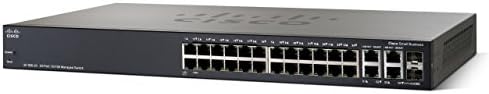 Cisco SF300-24 24-Port 10/100 Managed Switch with Gigabit Uplinks (SRW224G4-K9-NA) (Certified Refurbished)