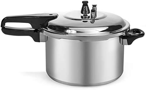 Barton 6Qt Pressure Canner With Release Valve Aluminum Canning Cooker Pot Stove Top Instant Fast Cooking Stewing Locking Lid, 6 Quart