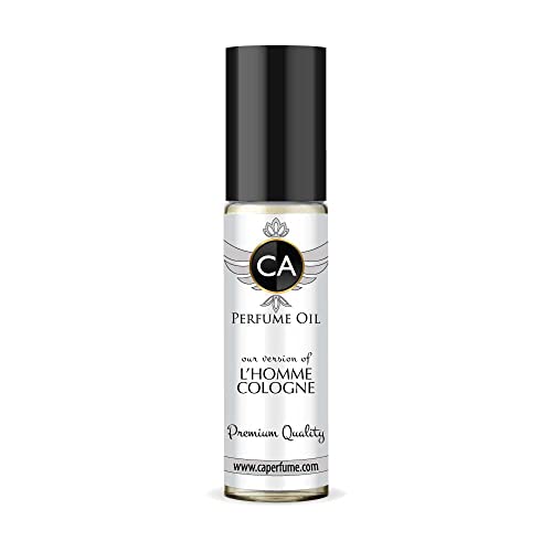 CA Perfume Impression of Yves S. Lauren L’homme Cologne For Men Replica Fragrance Body Oil Dupes Alcohol-Free Essential Aromatherapy Sample Travel Size Concentrated Long Lasting Roll-On 0.3 Fl Oz/10ml