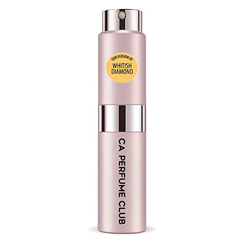 CA Perfume Impression of Elizabeth T. Whitish Diamond For Women Replica Version Fragrance Dupes Concentrated Long Lasting Eau de Parfum Spray Refillable Atomizer Bottle 0.27 Fl Oz/8ml-X1