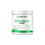 Nutrii Organic Green Immunity Superfood Powder - Soothes Digestion, Boosts Energy, Healthy Vitality. Fast Acting Daily Formula with Turmeric, Probiotics, Enzymes and Ashwagandha (20 Serv. Lemon-Mint)