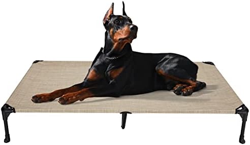 Veehoo Cooling Elevated Dog Bed, Portable Raised Pet Cot with Washable & Breathable Mesh, No-Slip Feet Durable Dog Cots Bed for Indoor & Outdoor Use, XX-Large, CWC1803-XXL