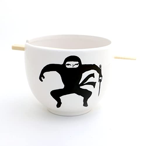 Ninja Chopstick Bowl, ramen bowl, noodle bowl, Lennymud by Lorrie Veasey