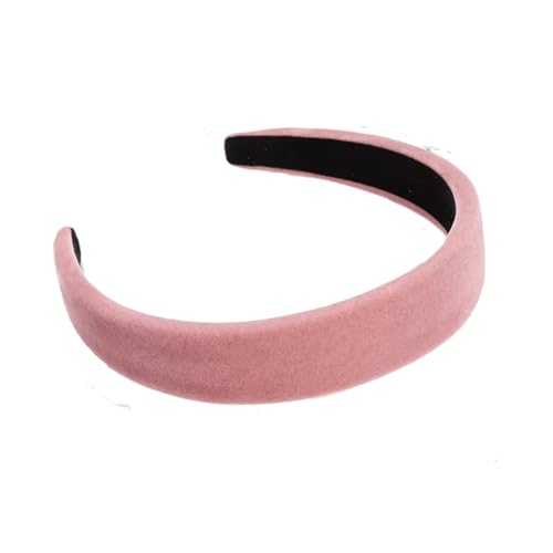 Pink Velvet Padded Headbands for Women Fashion Non slip Comfortable Head Bands for Women (Pink, one size)