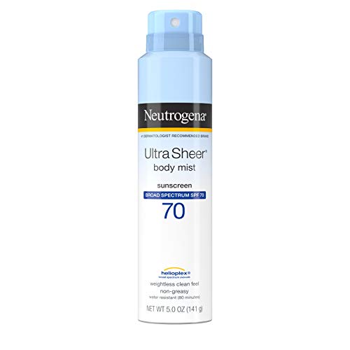 Neutrogena Ultra Sheer Spf#70 Body Mist Full Reach Spray 5 Ounce (148ml) (3 Pack)
