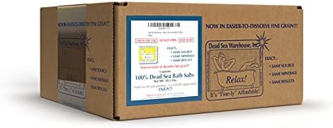 Dead Sea Warehouse – Amazing Minerals Dead Sea Bath Salts – 18.5 LBS – Highest Mineral Content – Moisturize & Soothe – Natural Muscle Tension Relief