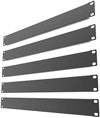 5 Pack of 1U Blank Panel - Metal Rack Mount Filler Panel for 19in Server Rack Cabinet or Enclosure, Black (1UBP5PC)