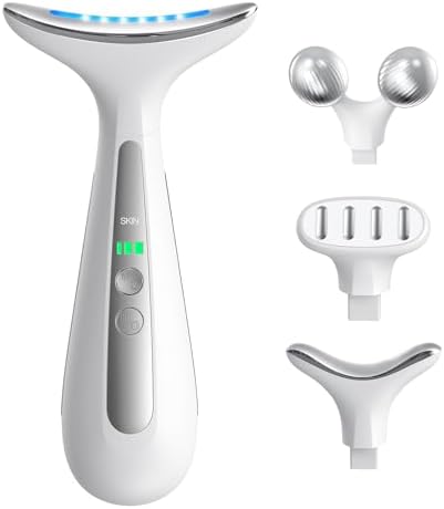 Multi-Functional Beauty Device - 4-in-1 Face, Neck, Eye & Body Massager | Red Light Therapy | Skin Lifting & Firming | Wrinkle & Dark Circle Reducer | Portable Face Sculpting Tool