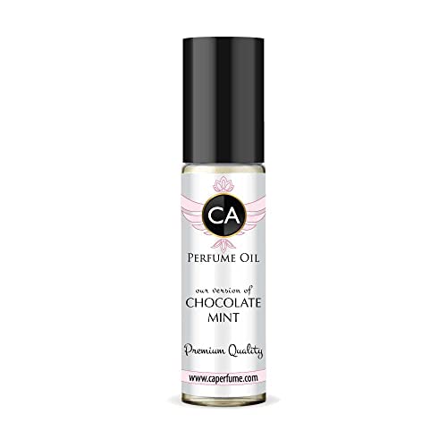 CA Perfume Impression of Emra Chocolate Mint For Women & Men Replica Fragrance Body Oil Dupes Alcohol-Free Essential Aromatherapy Sample Travel Size Concentrated Long Lasting Roll-On 0.3 Fl Oz/10ml