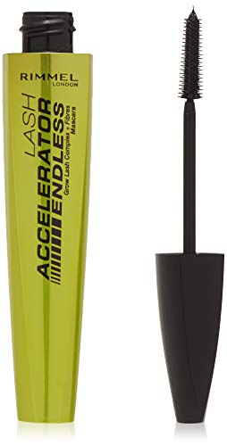Rimmel London Lash Accelerator Endless Volume Mascara, Micro-Fiber Formula, No Clumps, Grow-Lash Complex, 003, Extreme Black, 0.33 oz