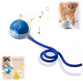 2025 New Interactive Cat Toys Balls, Chirping & Motion Activate Cat Toys（B Blue）