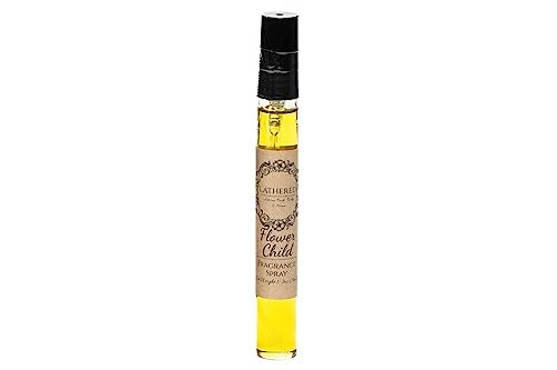 Alcohol Free Flower Child Patchouli Scented Fragrance Oil Spray Perfumes and Colognes for Men and Women by Lathered Artisan Bath, Body & Home (Flower Child, Spray)