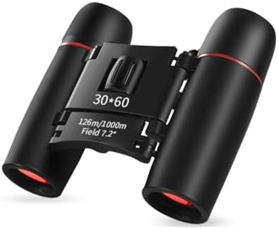 30X60 Mini Compact Binoculars for Adults and Kids，Lightweight, Wide View Angle Foldable Easy Focus Small Binoculars for Bird Watching Hunting Concert Traveling Theater Opera Sightseeing