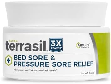 terrasil Bed Sores Treatment Cream & Pressure Sores Cream – Natural Ingredients for Healing of Bedsores, Ulcers & Wounds, 3X Action for Fast Soothing Relief (1.5 oz jar)