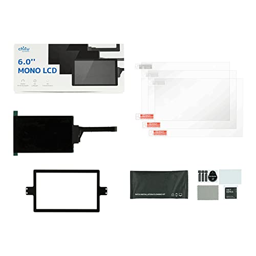 Upgrade Kit Mono LCD Screen Replacement for Creality LD002R with 3Pcs Protect Films,6.08 Inch 2K Monochrome Screen with 1620x2560 Resolution(Screen Kit+3pc protect films)