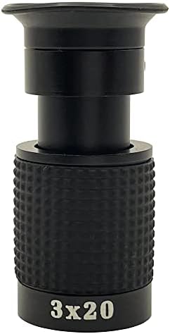 Extra Short Focus Reading Monocular with Large FOV Long/Short Distance Viewing Monocular for Vision Impairment/Low Vision Monocular for Outdoor Activities Watching TV (3X20mm-Plus) Black