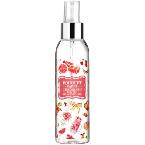Bouquet Garni Hair & Body Mist Pink Grapefruit Fragrance - Long-lasting Moisture & Fragrance, Mist for Women, Low Irritation (Containing Vitamin E, Citrus Acid) - 4.9 oz