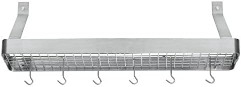 Cuisinart CRBS-36B Chef's Classic 36-Inch Rectangular Wall-Mount Bookshelf Rack, Brushed Stainless