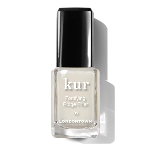 LONDONTOWN Kur Nail Ridge Filler - Smoother - Strengthener - Filler for Damaged Uneven Nails - Fortifying, Self Leveling Base, Vegan, Cruelty Free, Paraben Free, Clear, 0.4 fl oz