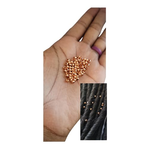 Metal Loc sprinkle Hair Beads, DreaLock Hair Accessories, Loc Jewelry (100% Copper, 6/0 4mm)