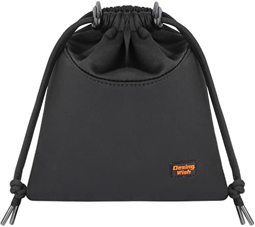 Desing Wish Lightweight Headphone Storage Bag, Portable Headset Carrying Pouch Headphone Case Bag Soft Travel Pouch for Over-Ear Headphones/Gaming Headsets/Neckband Earbuds (Large Black)