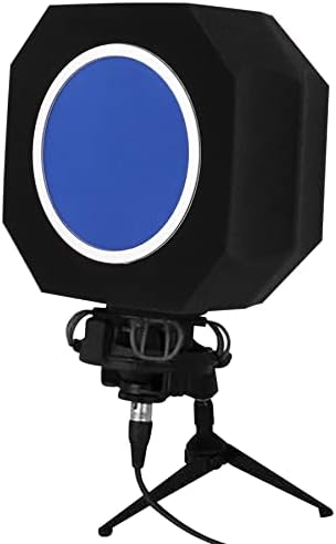 Professional Microphone Isolation Shield with Pop Filter,Reflection Filter for Recording Studios, Sound-absorbing Foam for Noise and Reflection Reduction for Recording,Singing,Podcasts,live stream
