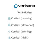 Home Stress Test – Saliva Test Kit for Daily Cortisol Levels – 4 Cortisol Levels Throughout The Day– CLIA Certified Lab – Verisana