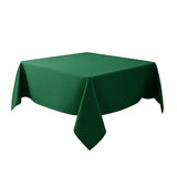 Biscaynebay Textured Fabric Christmas Square Tablecloths 54x54 Inches, Hunter Green Water Resistant Spill Proof Tablecloths for Dining, Kitchen, Wedding and Parties etc. Machine Washable