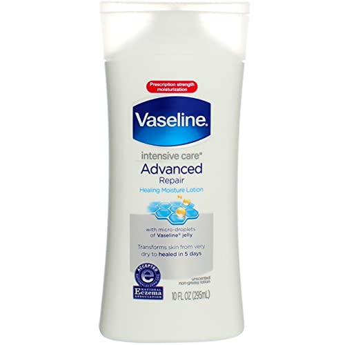 Vaseline Intensive Care Advanced Repair Lotion, Unscented, 10 fl oz (4 pack) (Bundle)