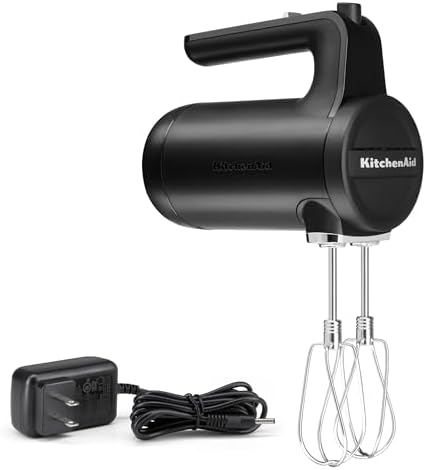 KitchenAid Cordless 7 Speed Hand Mixer - KHMB732, Matte Black