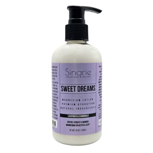 Sweet Dreams Magnesium Lotion - 10 oz | Hydrating & Soothing Body Lotion for All Skin Types | Natural Magnesium Enriched Moisturizer (10 oz., Lavender + Chamomile)