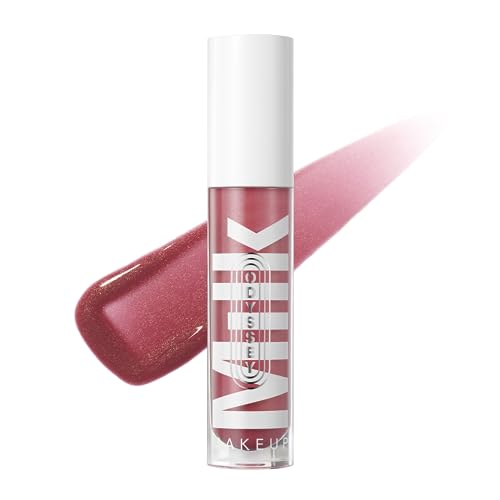 Milk Makeup Odyssey Lip Oil Gloss, Trek (Deep Rose Shimmer) - 0.2 oz - For Fuller and Glossy Lips - Long Lasting Moisture - Semi-Sheer Color - Sweet Vanilla Scent - Vegan Cruelty Free