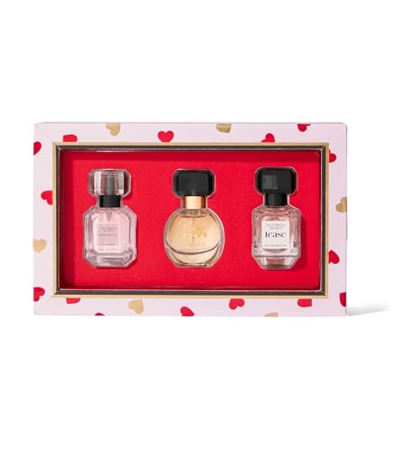 Victoria's Secret Deluxe Mini Fragrance Trio, Eau de Parfume Giftset for Women, Includes Bombshell, Bare and Tease Perfumes