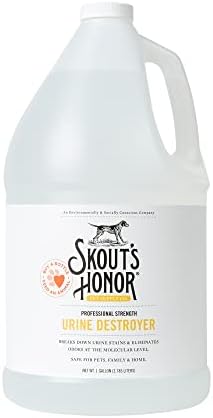 SKOUT'S HONOR Dog Urine Destroyer - Professional Strength, Plant-Powered, Cruelty-Free Urine Eliminator for Carpets and Indoor Living Spaces, 128 oz.