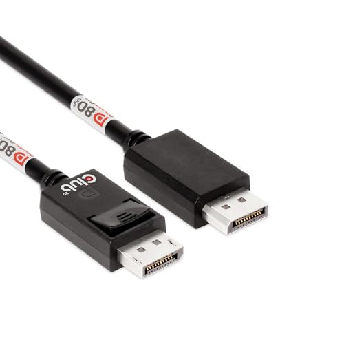 Club 3D CAC-1092 1.6 Meter/ 5.25 Feet DisplayPort 2.1 Bi-Directional VESA DP80 Certified Cable with G-SYNC, & HDR 4K 144Hz, 8K 240Hz, 10K60Hz, 4K 240Hz M/M