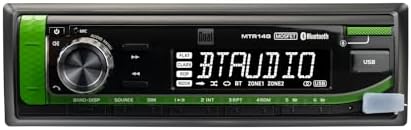 Dual Electronics John Deere Tractor Radio | 7-Character LCD | Weatherproof | Built-in Bluetooth | USB Port | Also Fits McCormick, JCB, + Case IH Tractors | Plug N Play Wiring Harness w/Headphone Jack