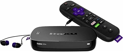 Roku Ultra | 4K/HDR/HD Streaming Player with Enhanced Remote (Voice, Remote Finder, Headphone Jack, TV Power and Volume), Ethernet, Micro SD and USB (2017)