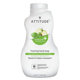 ATTITUDE Foaming Hand Soap, Plant and Mineral-Based Ingredients, Vegan and Cruelty-free Personal Care Products, Green Apple & Basil, Bulk Refill, 35.2 Fl Oz