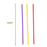 Comfy Package [500 Pack] 10.02" High Long Plastic Straws, Disposable Drinking Straws - Assorted Colors