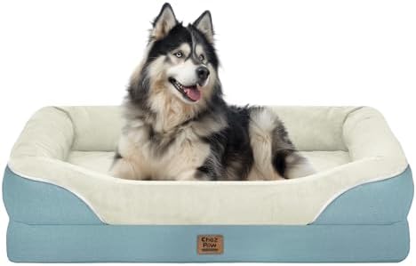 Washable Orthopedic Large Dog Bed - Dog Beds Large Sized Dogs with Removable Cover Waterproof Orthopedic Pet Dog Bed for Extra Large Dog XL Dog Beds with Bolster