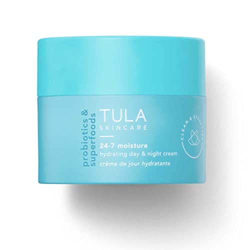 TULA Skin Care 24-7 Hydrating Day & Night Cream - Anti-Aging Moisturizer for Face, Contains Watermelon & Blueberry Extract, 1.5 oz.